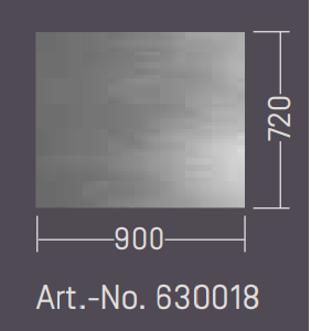 Placa para suelo metálica rectangular de 2mm pintada de 740 mm x 900 mm