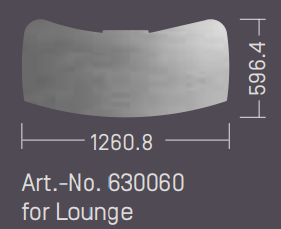 Placa para suelo metálica de 2mm pintada de 1238 x 665 mm para Lounge