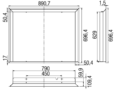 MARCO DECORATIVO 80X64S/SII (P. GUILLOTINA)