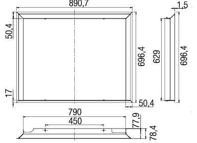 MARCO TRASERO DECORATIVO 80X64SII (P. LATERAL)