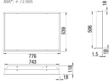 MARCO FRONTAL DECORATIVO 75X51S II