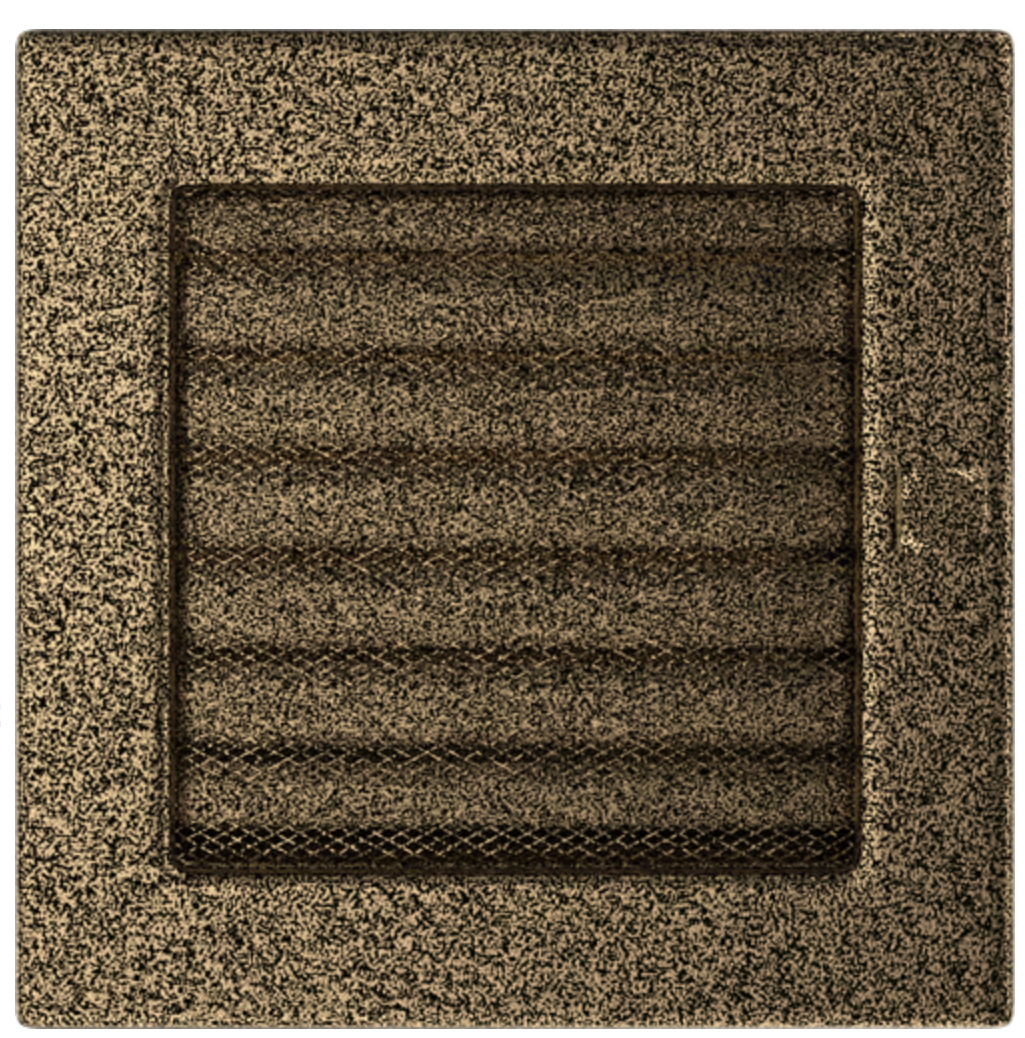 REJILLA 17X17 NEGRO Y ORO OBTURABLE