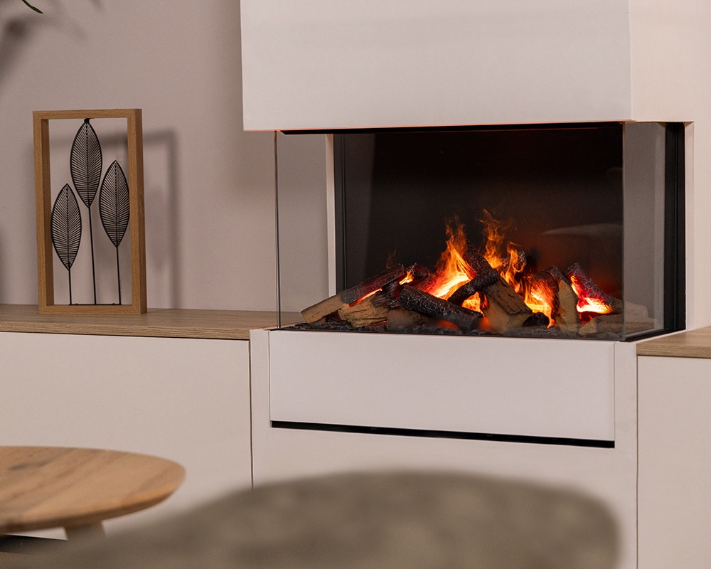 Chimenea eléctrica Vapor 3 Pasos (Frontal, rincón, doble esquina)