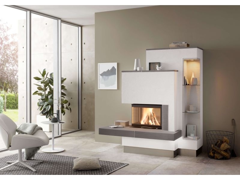 Hogar de leña 63x40x42S Guillotina - esquinero