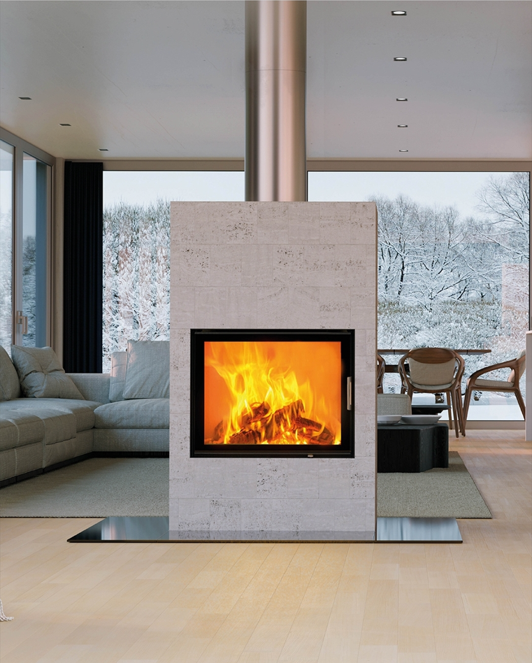 Hogar de leña calefactor 65x51K aquaHEAT