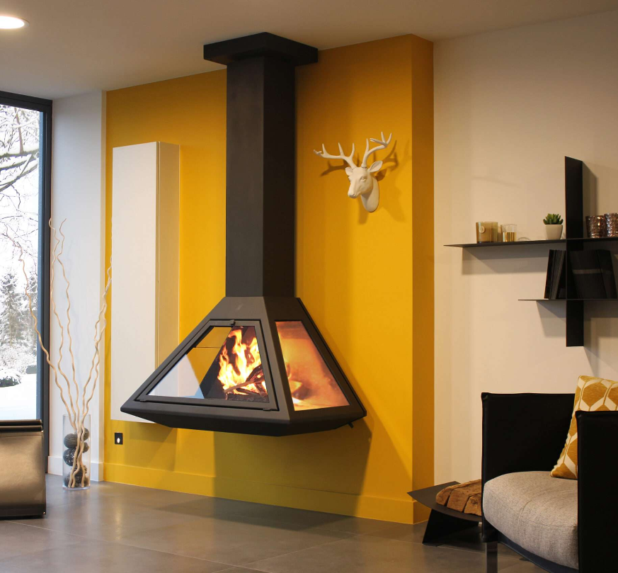 Chimenea colgante de leña ALTEA cerrada