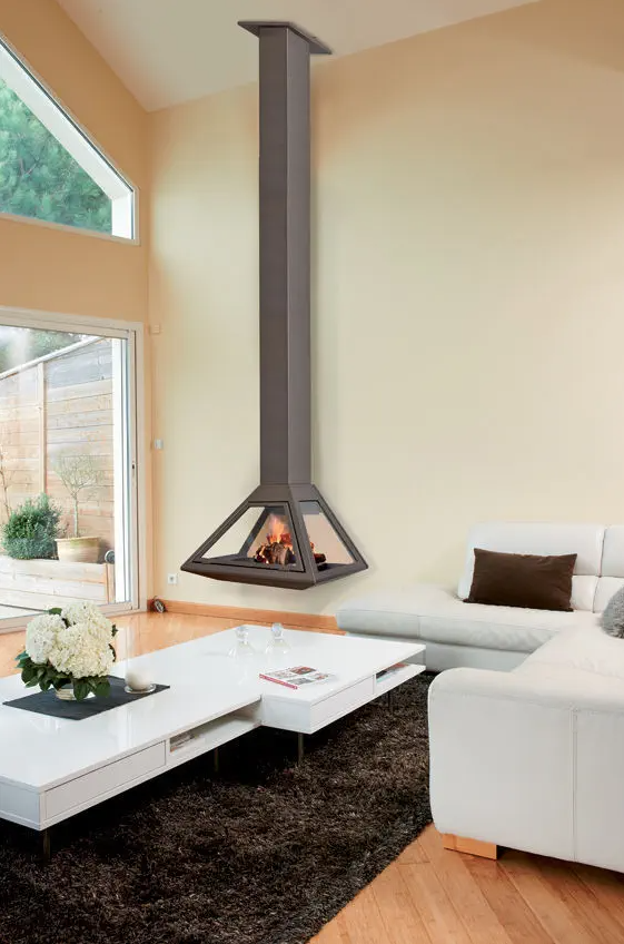 Chimenea colgante de leña ALTEA cerrada