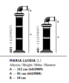 Columna cerámica A02 112cm para MARIA LUIGIA