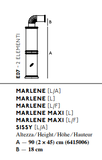 Columna cerámica E07 90cm para MARLENE