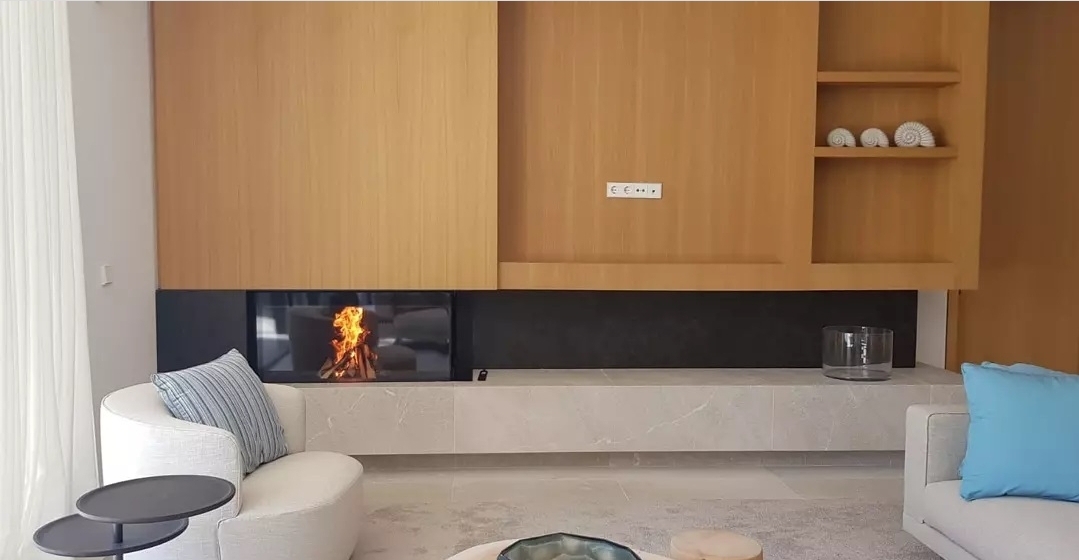 Chimenea de leña rinconera Luna Diamond 1100CR