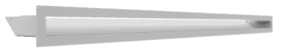 REJILLA APAISADA OPACA 100X6 BLANCA