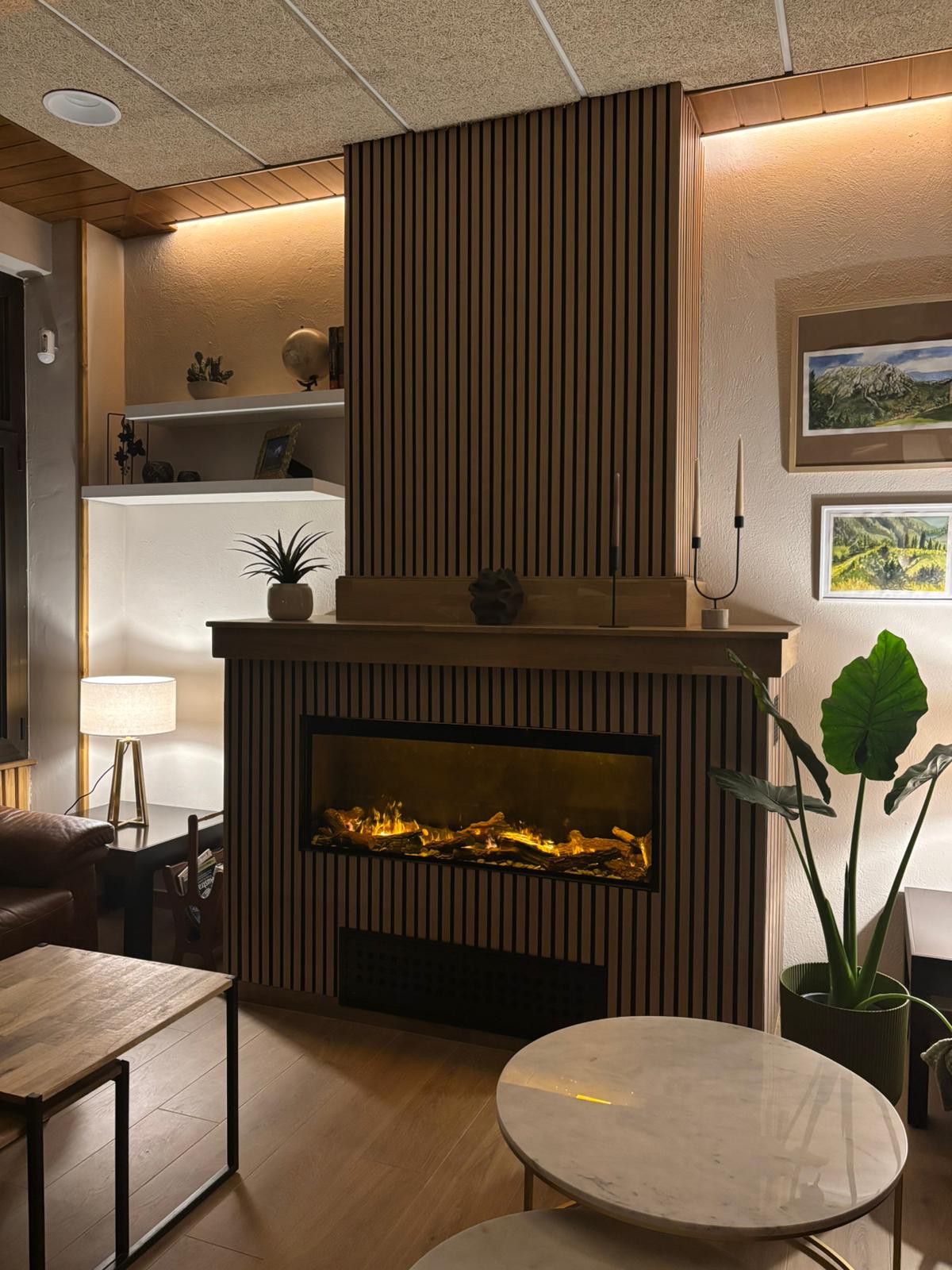 Chimenea eléctrica SENSACION E-SLIM LINEAR 1200/450 I frontal