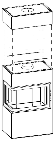 Extensión superior H=19 cm conexión lado derecho