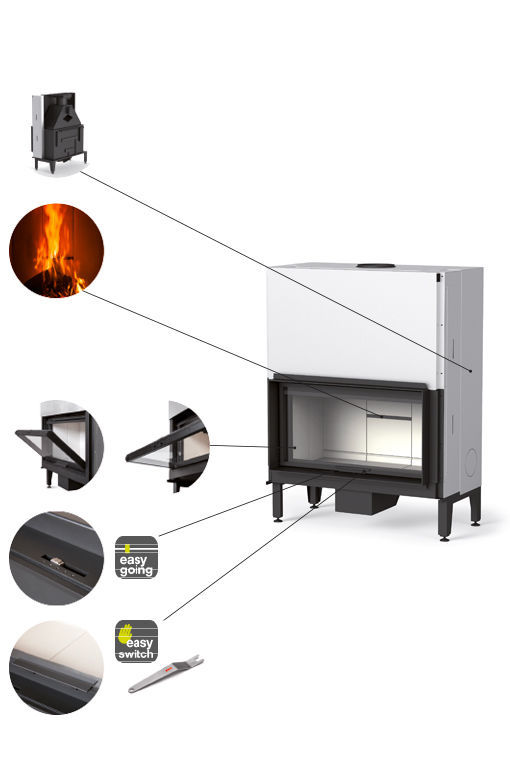 Hogar de leña PLASMA 115 3