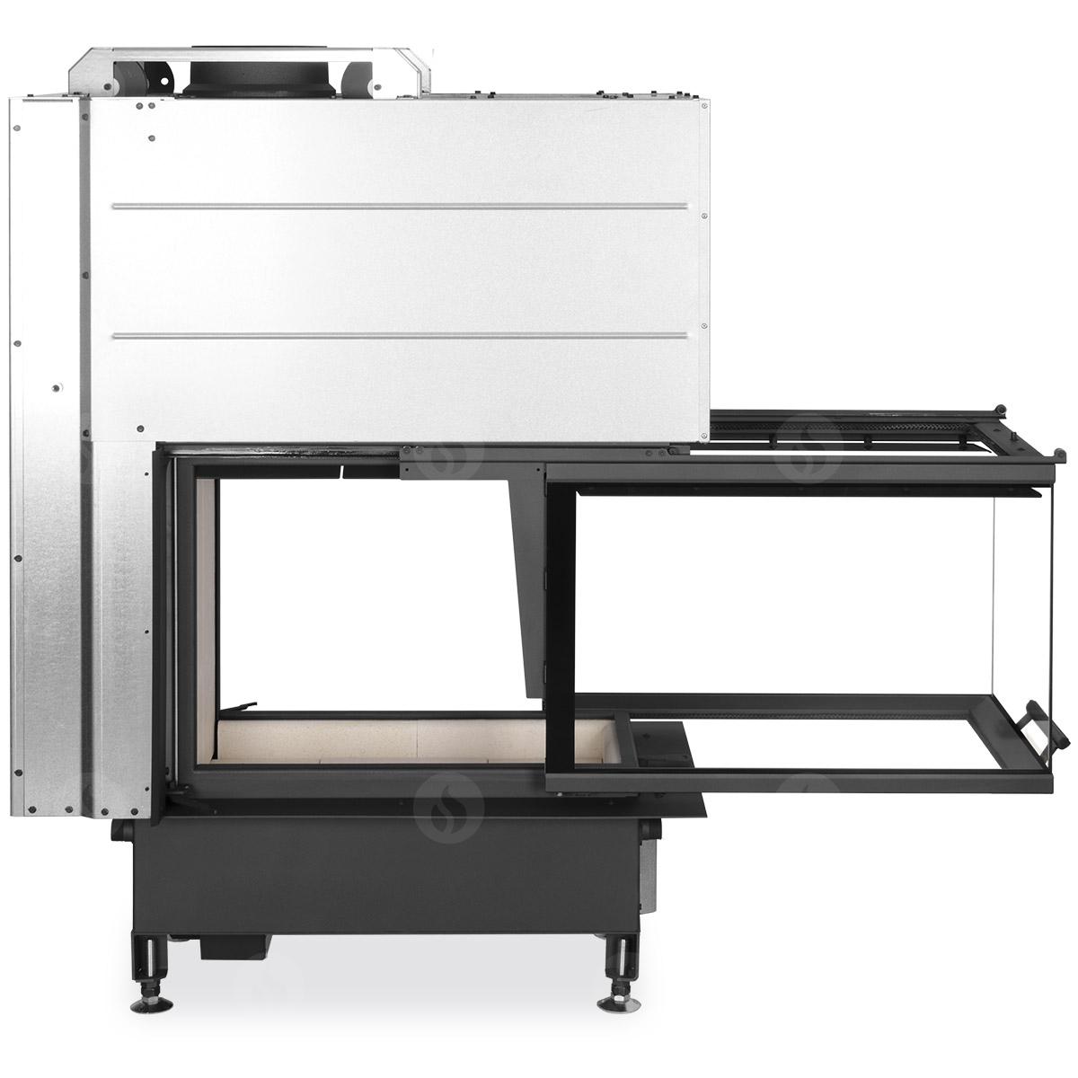 Hogar de leña HEAT RD3G 69/47 (Room divider) interior negro