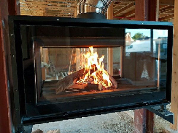 Chimenea de leña VENUS 850D v23 doble cara 4