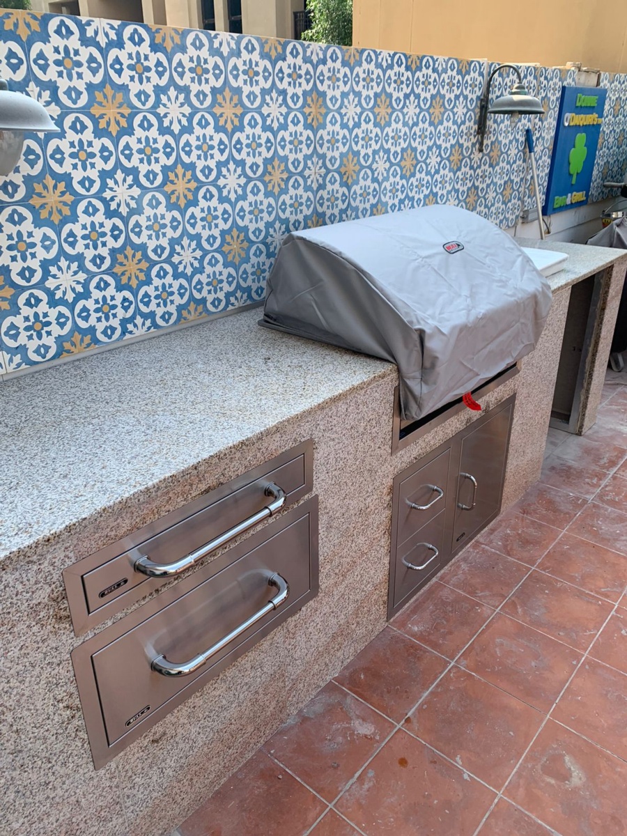 Combo puerta + 2 cajones 76cm inox (interior puerta no incluido) 3