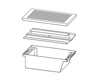 Reja y cajon cenicero para PALLAS/JESS/45kII/55k/65k/75k/55s/65s/75s/75sII