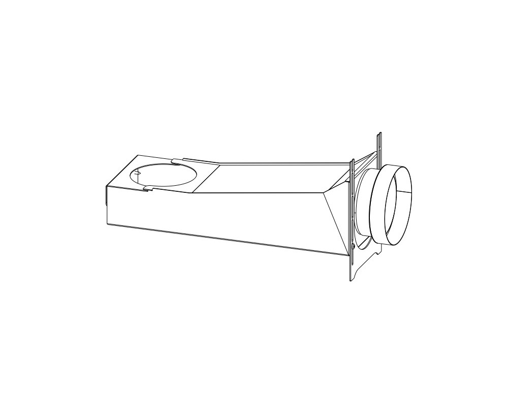 Tubo estrecho para conexión de aire exterior