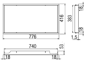 MARCO TRASERO DECORATIVO 75 X 39S II