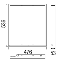 MARCO DECORATIVO 45Kx51k PARA HOGAR PUERTA PLANA 08361313-29