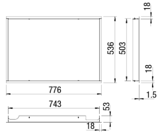 MARCO TRASERO DECORATIVO 75X51S II