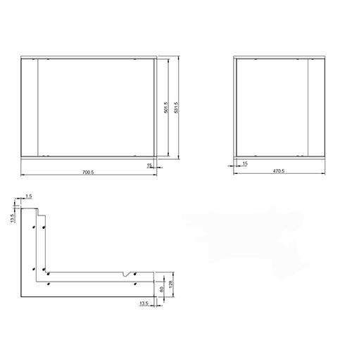 Marco decorativo 63x40x51S izquierda