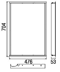 MARCO DECORATIVO 45Kx68k PARA HOGAR PUERTA PLANA 08361307-29