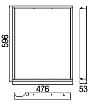 MARCO DECORATIVO 45Kx57k PARA HOGAR PUERTA PLANA 08361310-29