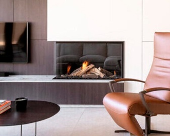 Chimenea de gas TRUE VISION 1050V (esquinera)
