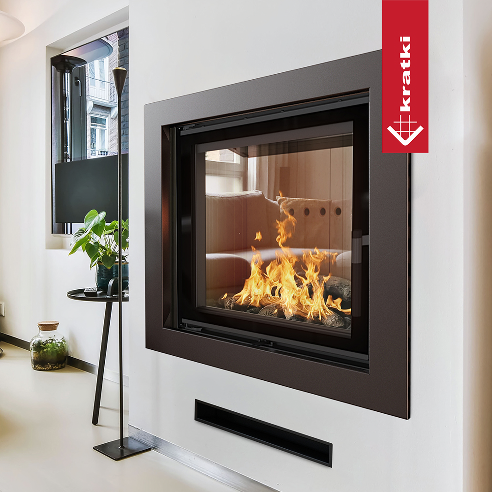 Chimenea de leña calefactora LUCY 12kW 3