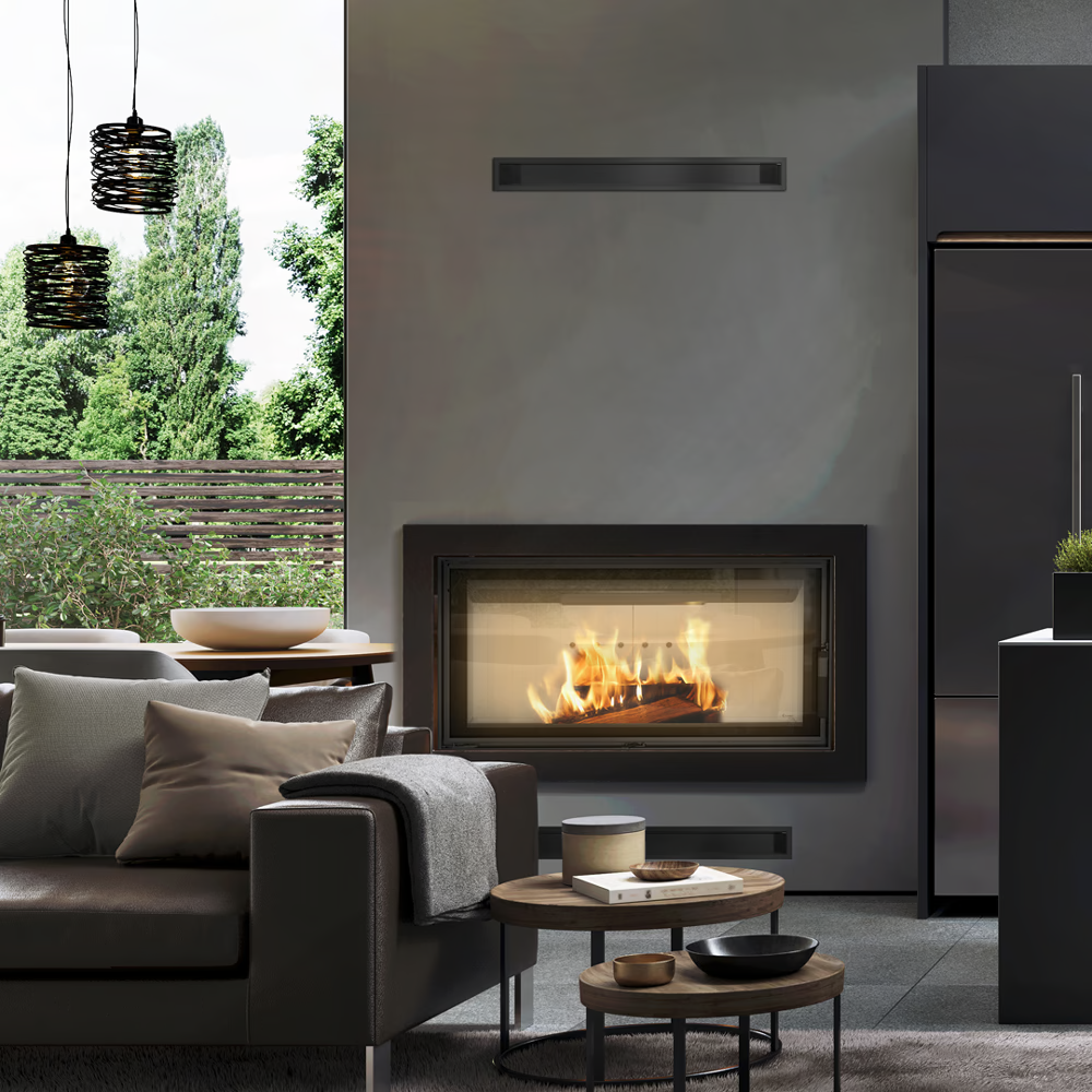Chimenea de leña calefactora LUCY 20kW 4