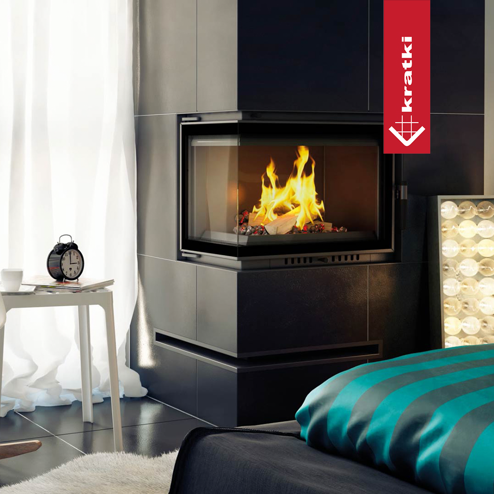 Chimenea leña calefactora MAJA DECO 8kW 1