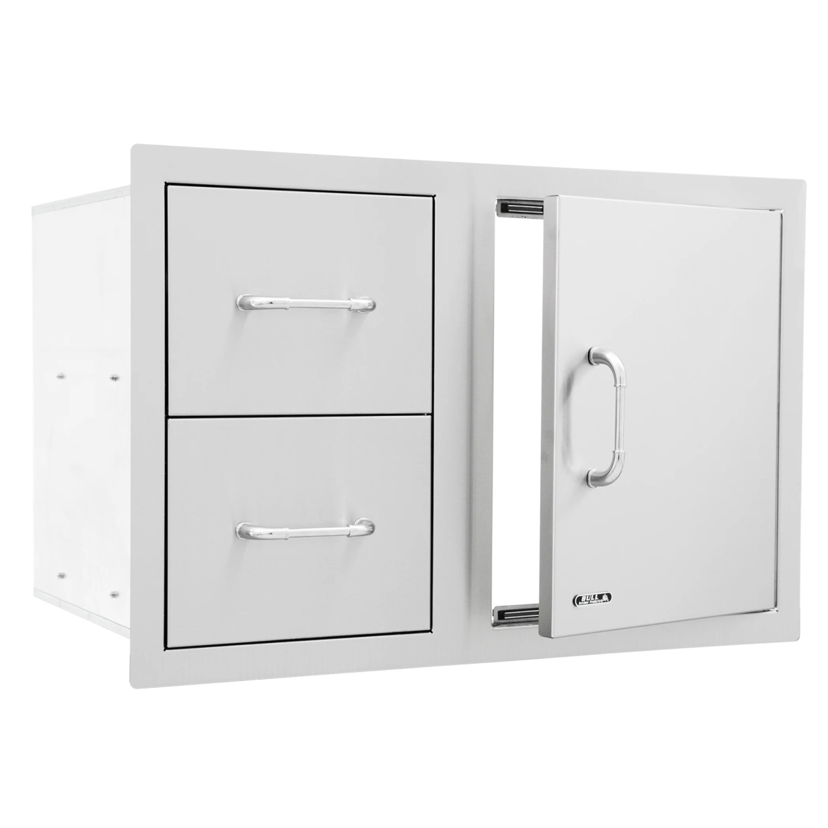 Combo puerta + 2 cajones 76cm inox (interior puerta no incluido) 1