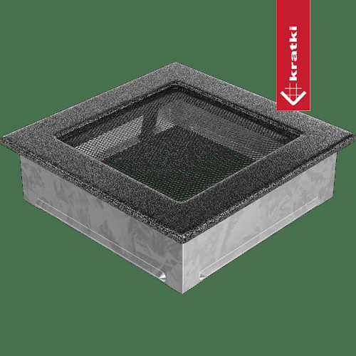 REJILLA 17X17 NEGRO Y PLATA PINTADA 1