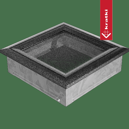 REJILLA 17X17 OSKAR NEGRO Y PLATA PINTADA 1