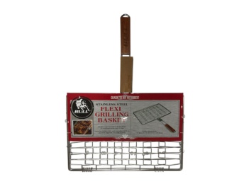 Parrilla giratoria inox rectangular para barbacoas BULL 24109