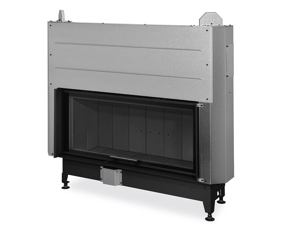 Chimenea de leña HEAT FG 101/47 (Frontal) Puerta guillotina Interior negro