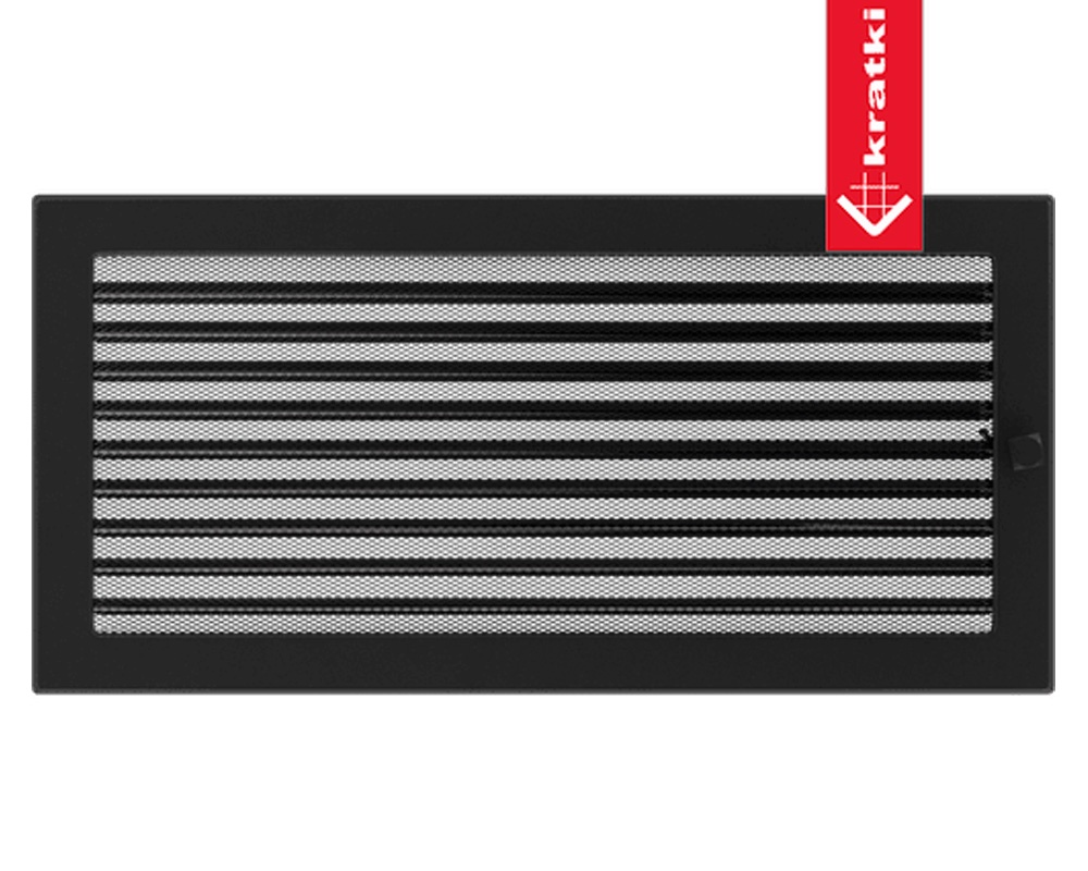 Rejilla frontal para chimeneas 45X22 OBTURABLE blanca o negra 2
