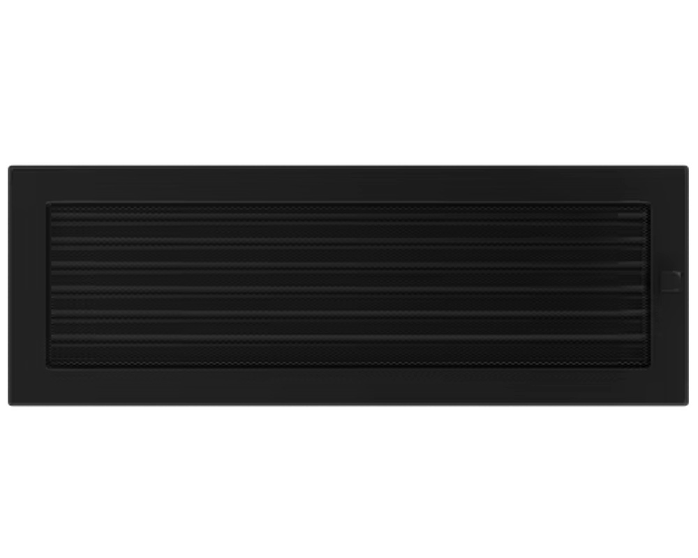 Rejilla frontal para chimeneas 49x17 OBTURABLE blanca o negra 2