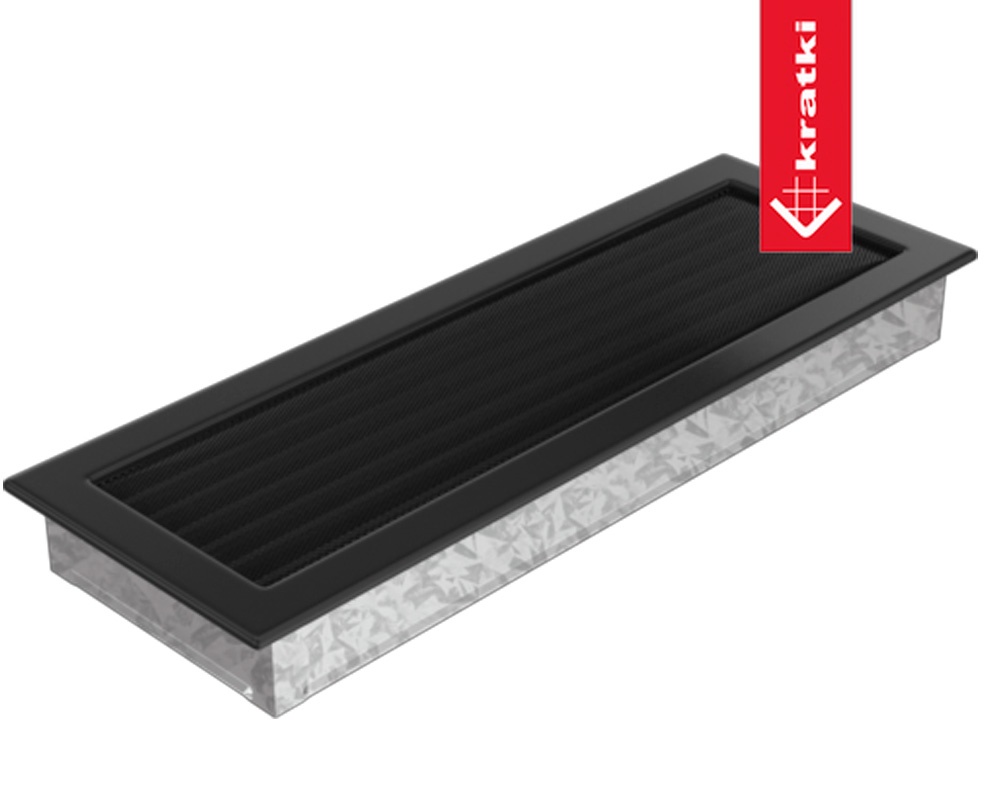 Rejilla frontal para chimeneas 49x17 OBTURABLE blanca o negra 1