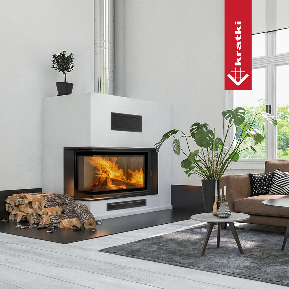 Chimenea de leña calefactora MBM 12kW (Rincón izquierdo)