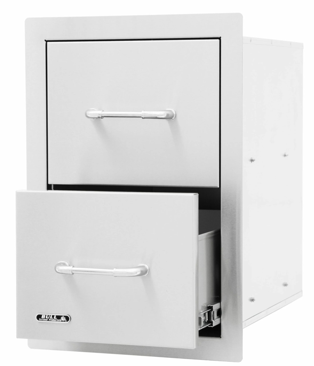 Cajonera doble inox 304 con autocierre