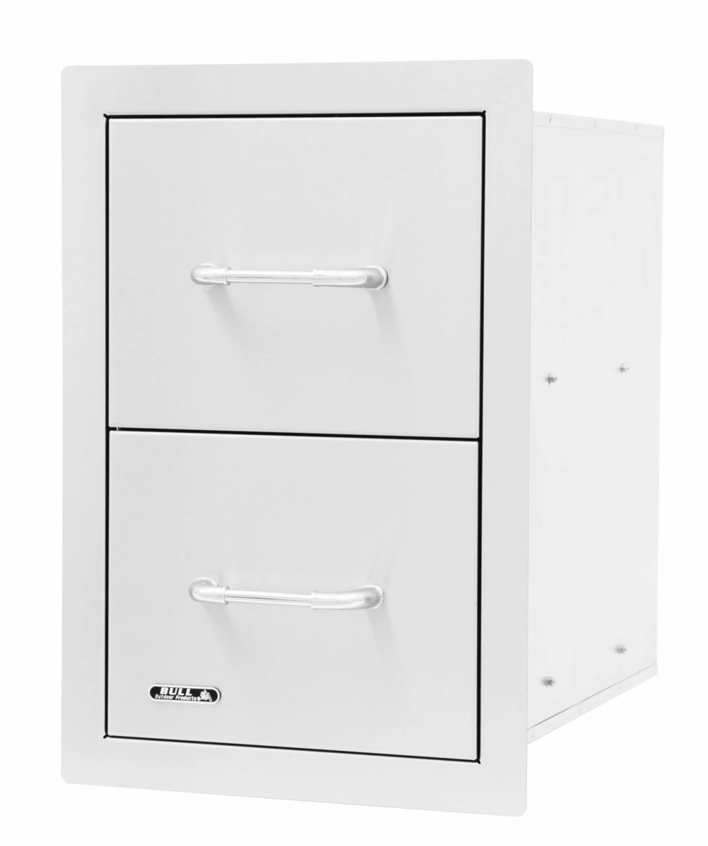 Cajonera doble inox 304 con autocierre