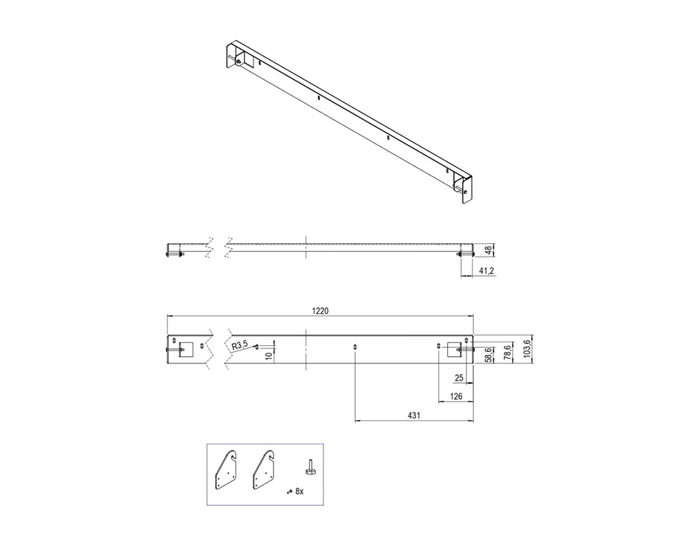 Soporte mural para Faber MATRIX 1050