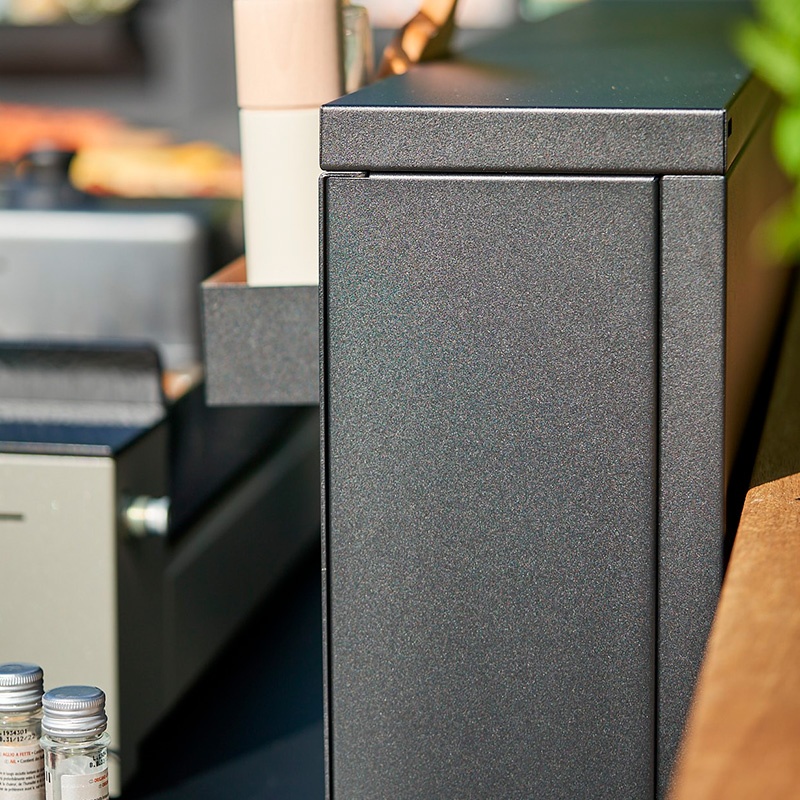 Módulo de cocina exterior para para planchas color negro 18