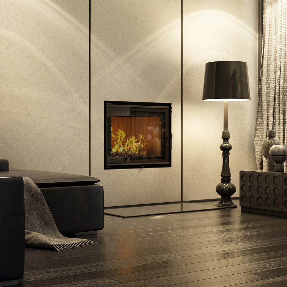 Chimenea de leña calefactora AQUARIO 18kW