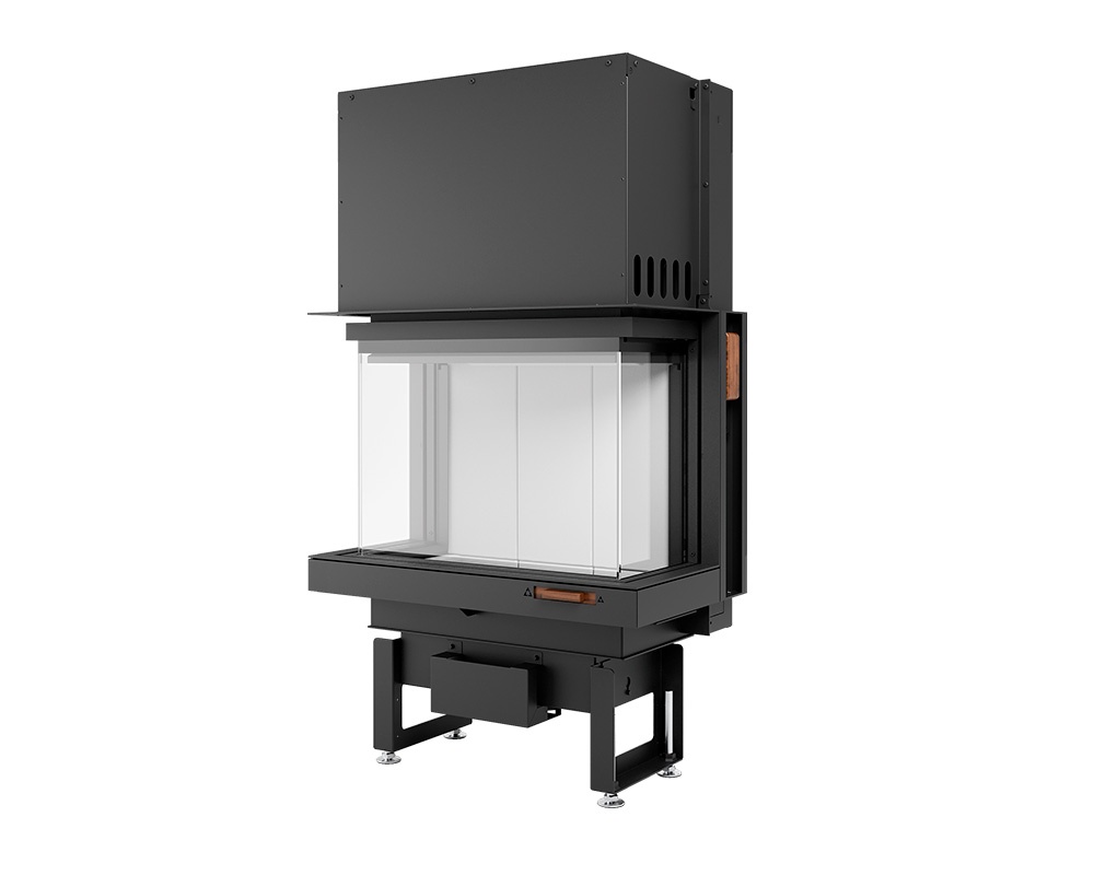 Chimenea de leña 76X33X49 S3 2.0 Guillotina 3 caras