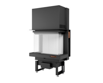 Chimenea de leña 76X33X49 S3 2.0 Guillotina 3 caras