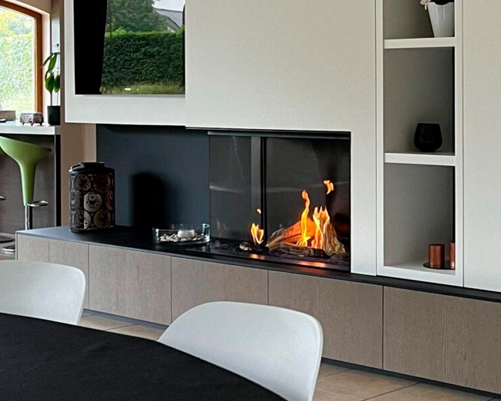 Chimenea de gas TRUE VISION 850V CL/CR (Esquinera)